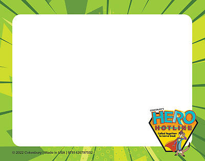 Picture of Vacation Bible School (VBS) Hero Hotline Nametag  Cards (Pkg of 24)