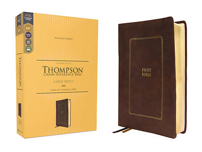 Picture of Kjv, Thompson Chain-Reference Bible, Large Print, Leathersoft, Brown, Red Letter, Comfort Print