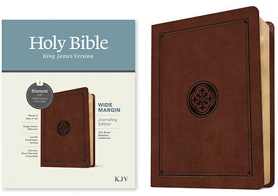 Picture of KJV Wide Margin Bible, Filament Enabled Edition (Red Letter, Leatherlike, Dark Brown Medallion)