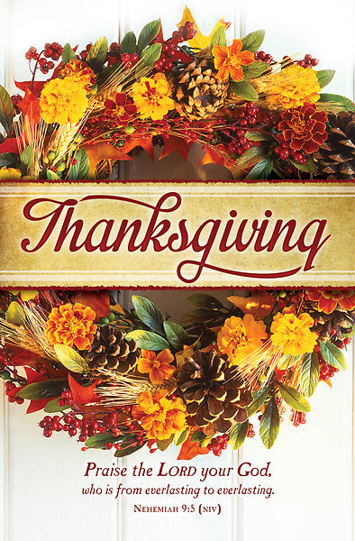 Picture of Praise The Lord Thanksgiving Regular Size Bulletin - Pack of 100