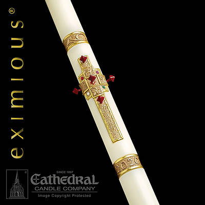 Picture of Cathedral Eximious Evangelium Paschal Candle 2" x 44"