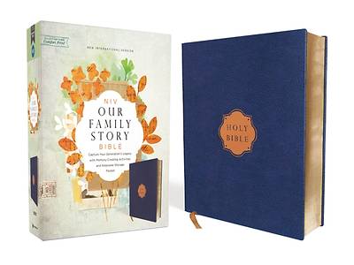 Picture of NIV Our Family Story Bible, Cloth Over Board, Navy, Red Letter Edition, Comfort Print