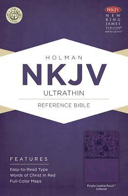 Picture of NKJV Ultrathin Reference Bible, Purple Leathertouch Indexed