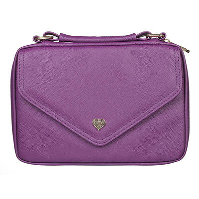 Picture of Bible Cover Purple with Heart Badge