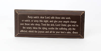 Picture of Evening Prayer Routered Sign