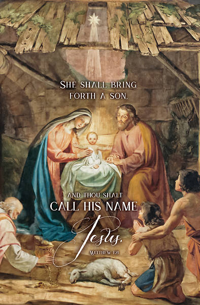 Picture of She Shall Bring Forth A Son Christmas Regular Size Bulletin