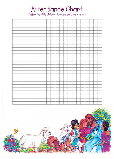 Picture of Let the Little Children Come to Me Attendance Chart