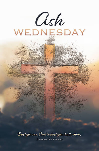 Picture of Dust You Are Ash Wednesday Regular Size Bulletin