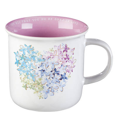 Picture of Mug Coffee Violet Floral Heart