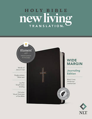 Picture of NLT Wide Margin Bible, Filament Enabled Edition (Red Letter, Hardcover Leatherlike, Black Cross, Indexed)