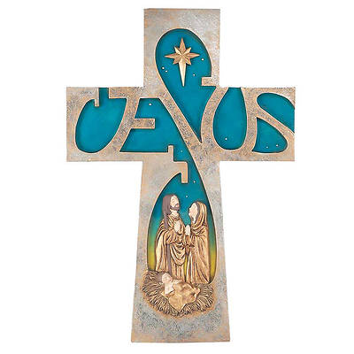 Picture of Resin Wall Cross - Holy Family 11"
