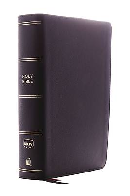 Picture of NKJV, Single-Column Reference Bible, Genuine Leather, Black, Red Letter Edition, Comfort Print