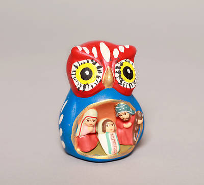 Picture of Colorful Owl Nativity -Peru