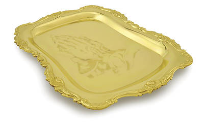 Picture of Praying Hands Gift Tray - Brass