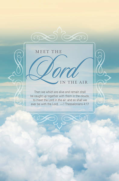 Picture of Meet the Lord in the Air 1 Thessalonians 4:17, KJV Funeral Regular Size Bulletin