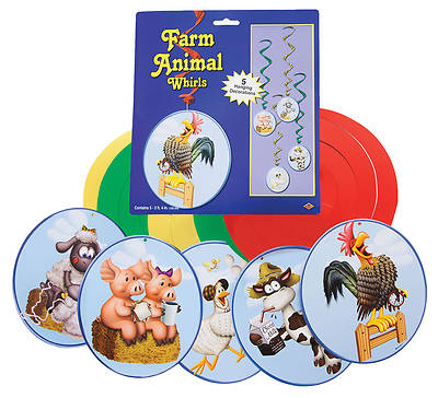 Picture of Vacation Bible School (VBS) 2016 Barnyard Roundup Farm Animal Whirls Hangs (Pack 5)