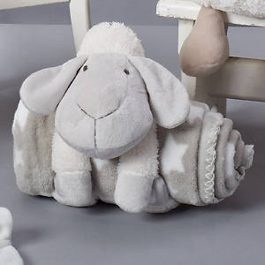 Picture of Baby Gift Set-Grey & White Sheep w/Star Blanket