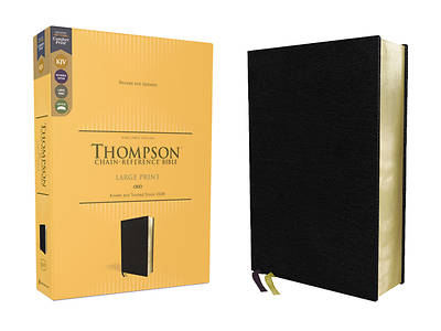Picture of Kjv, Thompson Chain-Reference Bible, Large Print, European Bonded Leather, Black, Red Letter, Comfort Print