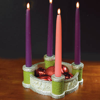 Picture of Bethlehem Scenes Advent Wreath Candleholder