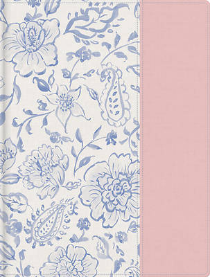 Picture of Rvr 1960 Biblia de Apuntes, Rosa/ Azul Floral, Símil Piel