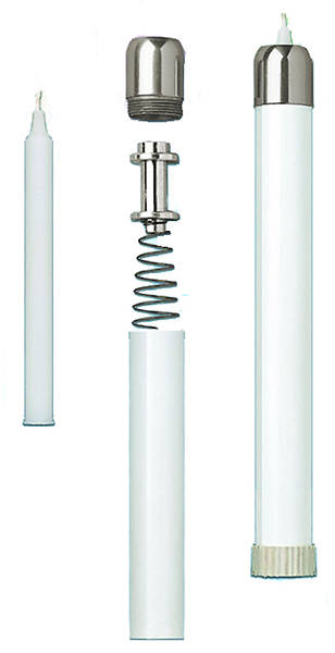 Picture of Artistic RW 10S Silvertone Tube Candles - Pair