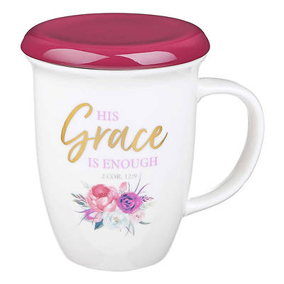 Picture of Mug Ceramic Lidded His Grace Is Enough - 2 Cor 12
