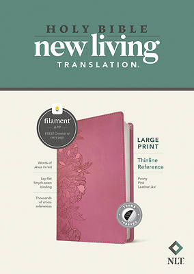 Picture of NLT Large Print Thinline Reference Bible, Filament Enabled Edition (Red Letter, Leatherlike, Peony Pink, Indexed)