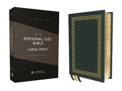 Picture of Niv, Personal Size Bible, Large Print, Premium Goatskin Leather, Green, Premier Collection, Black Letter, Gauffered Edges, Comfort Print