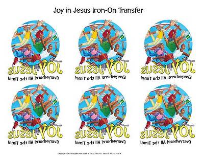 Picture of Vacation Bible School (VBS) 2016 Joy in Jesus Iron-On Transfers (Pkg of 12)