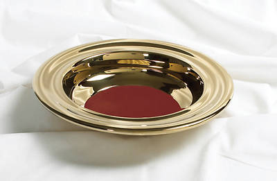 Picture of RemembranceWare Brass Offering Plate with Red Felt