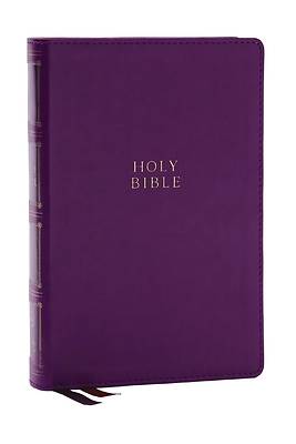 Picture of Kjv, Compact Center-Column Reference Bible, Leathersoft, Purple, Red Letter, Thumb Indexed, Comfort Print