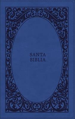 Picture of Biblia Reina-Valera 1960, Tierra Santa, Ultrafina Letra Grande, Leathersoft, Azul, Con Cierre