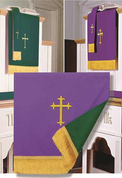 Picture of Abbott Hall EPC2-PG Reversible Purple/Green Two-Piece Parament Set