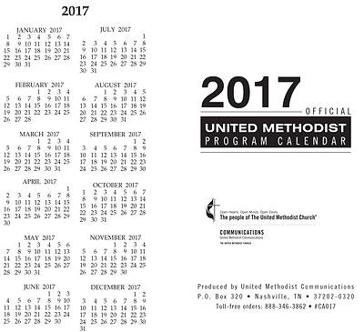 Picture of Official United Methodist Program Calendar 2017 Pocket (3 3/4" X 6 1/4")