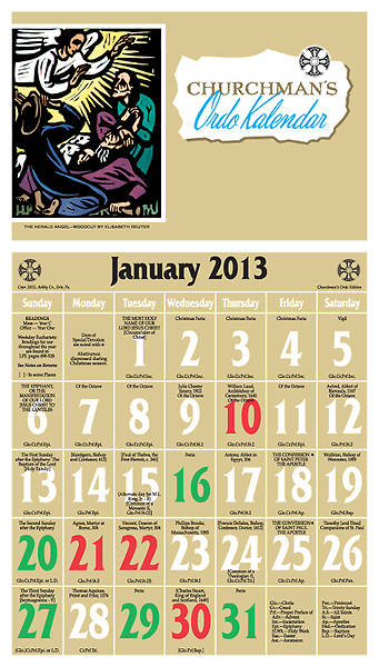 Picture of 2013 Churchman's Ordo Kalendar