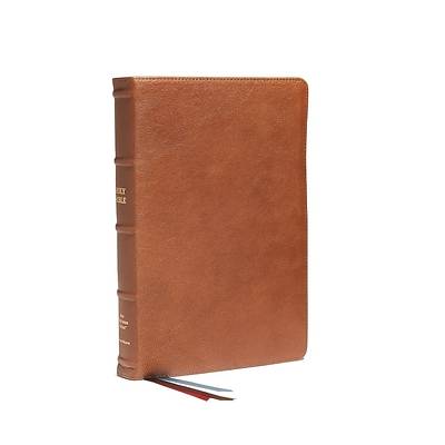 Picture of Nkjv, Reference Bible, Classic Verse-By-Verse, Center-Column, Premium Goatskin Leather, Brown, Premier Collection, Red Letter, Thumb Indexed, Comfort
