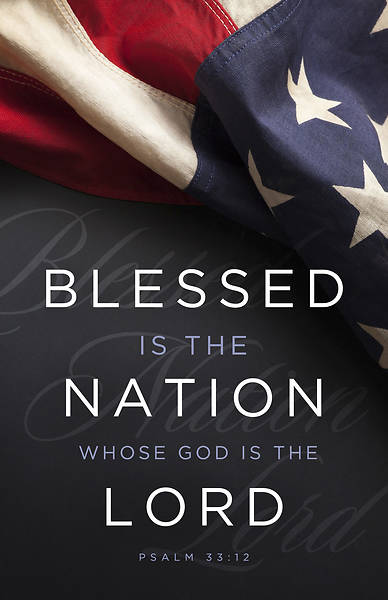 Picture of Blessed is the Nation Psalm 33:12 (KJV) Patriotic Regular Size Bulletin