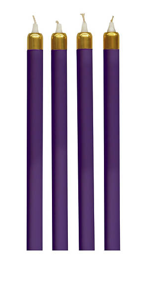 Picture of Advent Wreath Tube Candle Set - 4 Purple