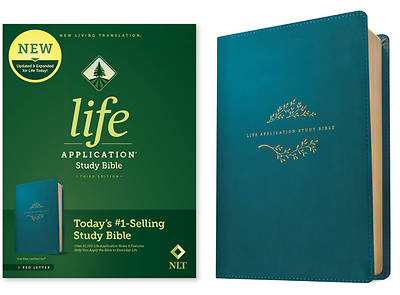 Picture of NLT Life Application Study Bible, Third Edition (Red Letter, Leatherlike, Teal Blue)