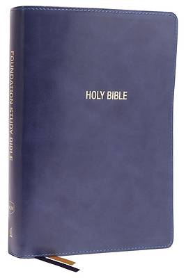 Picture of Nkjv, Foundation Study Bible, Large Print, Leathersoft, Blue, Red Letter, Comfort Print