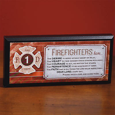 Picture of Firefighters Mini Plaque