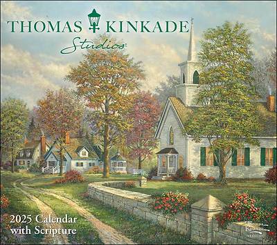 Picture of Thomas Kinkade Studios 2025 Deluxe Wall Calendar With Scripture