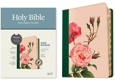 Picture of KJV Wide Margin Bible, Filament Enabled Edition (Red Letter, Leatherlike, Pink Rose Garden, Indexed)