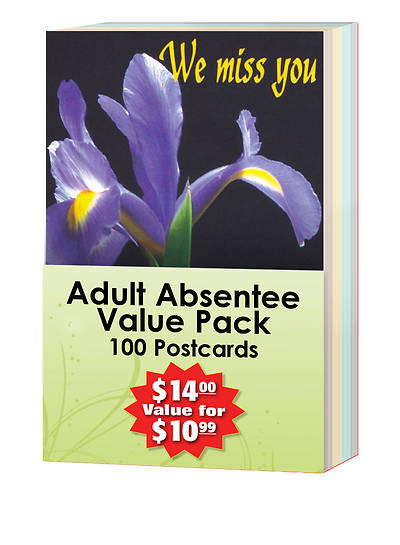 Picture of Adult Absentee Postcards -Value Pack (Pkg 100)