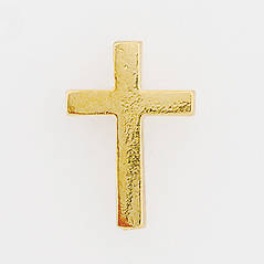Picture of Gold Plated Lapel Pin - Plain Cross