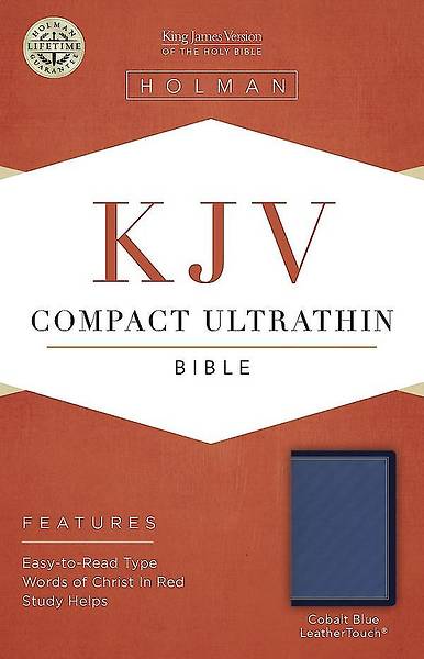 Picture of KJV Compact Ultrathin Bible, Cobalt Blue Leathertouch