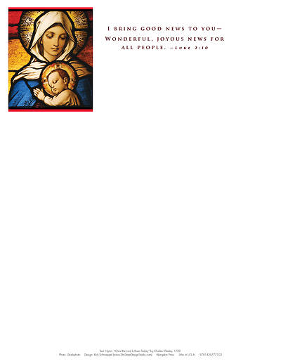 Picture of I Bring Good News Nativity Christmas Letterhead 2015 (Pkg of 50)