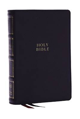 Picture of Kjv, Compact Center-Column Reference Bible, Genuine Leather, Black, Red Letter, Comfort Print