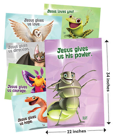 Picture of Vacation Bible School (VBS) 2016 Cave Quest Bible Point Posters (Set of 6)
