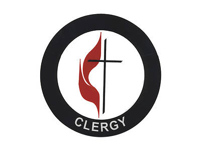 Picture of United Methodist Clergy Emblem Static Cling Clear
